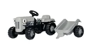 Jeździki dla dzieci - Rolly Toys Srebrny traktor Fergie z przyczepą - miniaturka - grafika 1