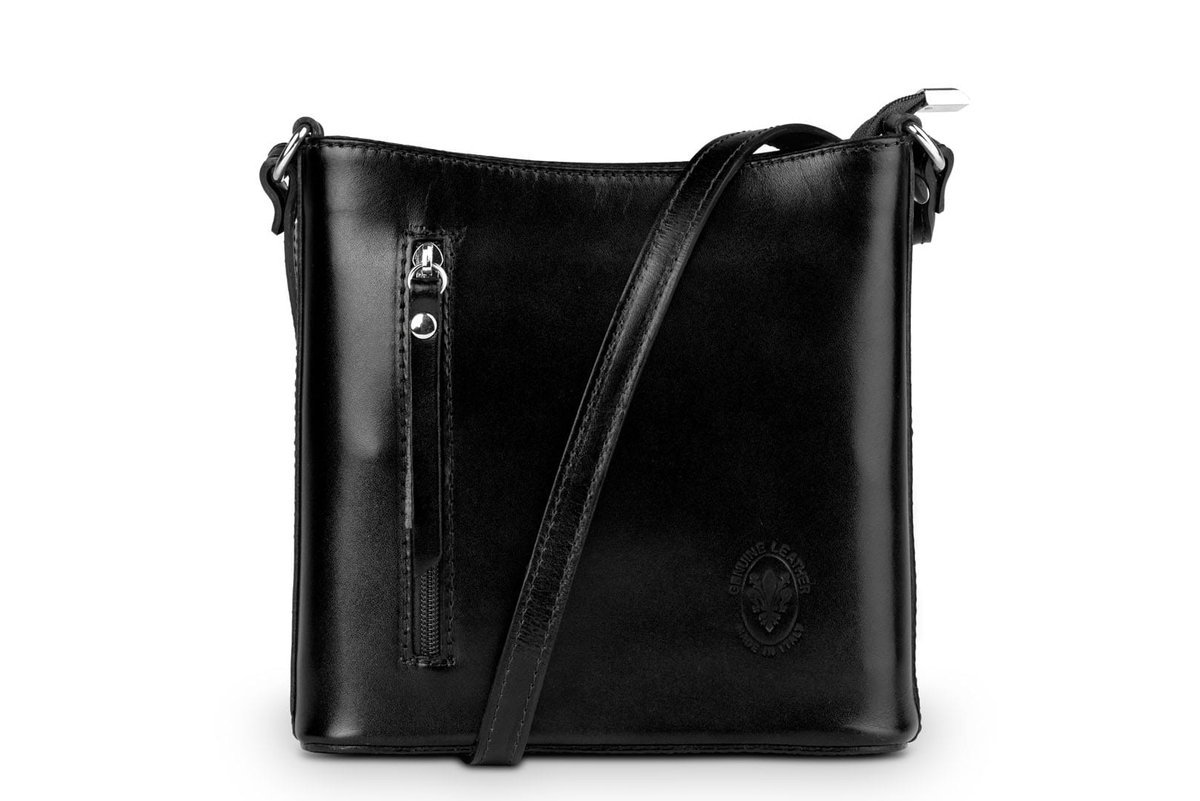 Torebka Damska Liberty Skórzana listonoszka Czarna