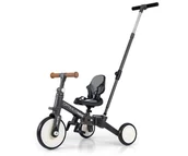 Rowerki trójkołowe - Milly Mally Rowerek 5w1 Optimus Max Dark Grey - miniaturka - grafika 1
