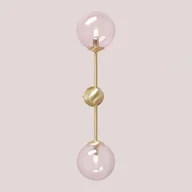Lampy ścienne - Pink Pearl kinkiet 2-punktowy mosiądz 1112D40_S - miniaturka - grafika 1
