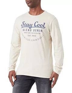 Blend Męski T-shirt 20715279, 141107/Oyster Gray, L - Koszulki męskie - miniaturka - grafika 1