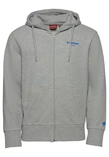 Superdry Code Core Sport Zip Hood Bluza męska, Szary Marl, S - Bluzy męskie - miniaturka - grafika 1
