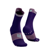 Skarpetki sportowe męskie - COMPRESSPORT Skarpetki do biegania trailowe PRORACING SOCKS V4 TRAIL purple/grape - miniaturka - grafika 1