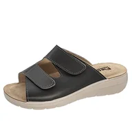 Kapcie damskie - Fischer Damskie kapcie Gitti, szary, 38 EU - miniaturka - grafika 1