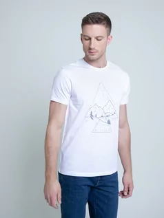 Koszulki i topy damskie - Koszulka męska z motywem astrologicznym biała Tristan 101 - grafika 1
