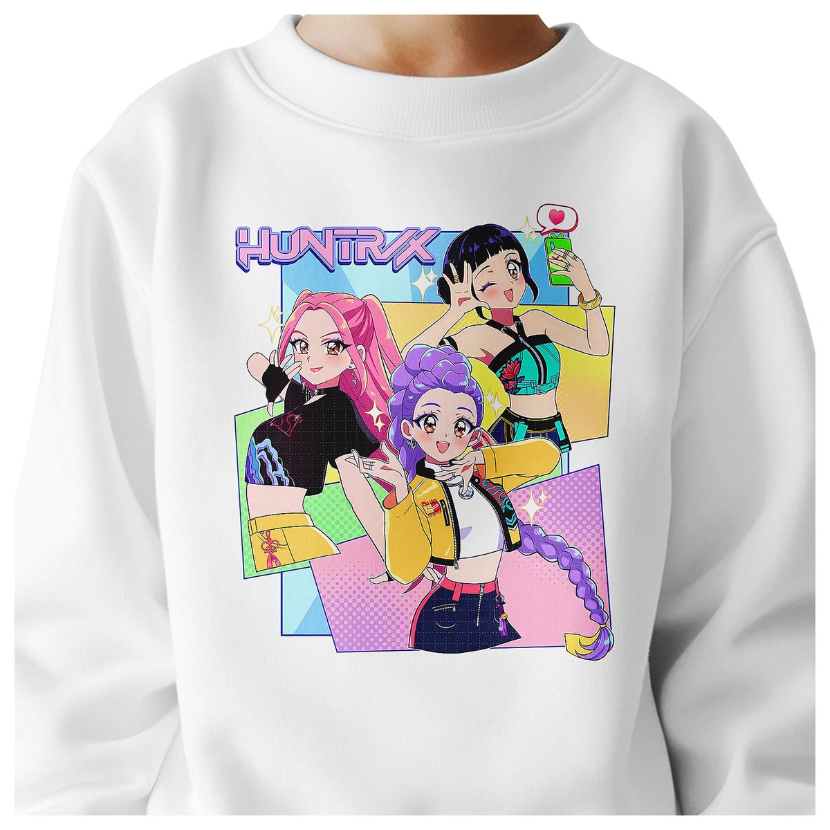 BLUZA DZIECIĘCA K-POPOWE ŁOWCZYNIE DEMONÓW HUNTRIX 110-116 BAWEŁNIANA