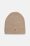 Czapki męskie - Tommy Hilfiger czapka z domieszką kaszmiru kolor beżowy  AM0AM12796 - miniaturka - grafika 1