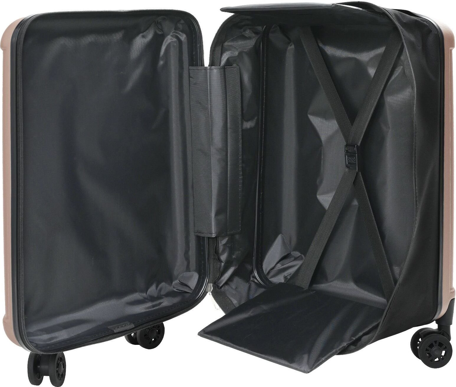 vidaXL Walizka składana twarda 24'' różowe złoto 43x27x66 cm ABS