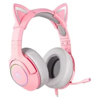 Słuchawki - Onikuma K9 7.1 Różowe Mikrofon Rgb Pc Ps4 - miniaturka - grafika 1