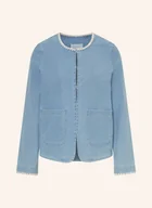 Kurtki damskie - Ichi Żakiet Pudełkowy Ihkate W Stylu Jeansowym blau - miniaturka - grafika 1