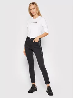 Bluzki damskie - Calvin Klein Jeans Bluzka J20J217284 Biały Regular Fit - grafika 1