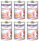Mokra karma dla kotów - Kattovit Drink Niere/Renal kaczka 6x135ml puszka - miniaturka - grafika 1
