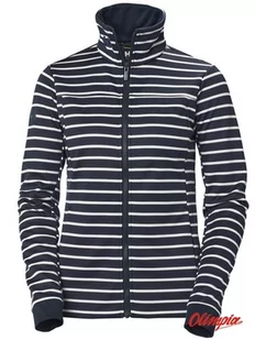 Bluza damska HELLY HANSEN CREW FLEECE JACKET navy stripe - Bluzy damskie - miniaturka - grafika 1