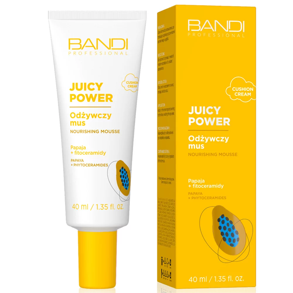 Bandi Juicy Power, odżywczy mus, papaja + fitoceramidy, 40ml