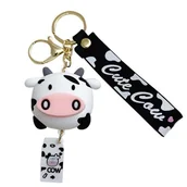 Breloki - Brelok Do Kluczy Biało - Czarna Krówka Brl230 - miniaturka - grafika 1