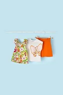 Dresy i komplety dla dziewczynek - Mayoral komplet bawełniany dziecięcy kolor pomarańczowy - miniaturka - grafika 1