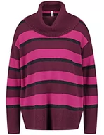 Swetry damskie - GERRY WEBER Edition Damski sweter 770550-44715, fioletowy/różowy/czerwony/pomarańczowy, w paski, 36 - miniaturka - grafika 1