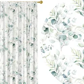 Zasłony - GOTOWE ZASŁONY NA ŻABKI TAŚMIE 140X240 ZASŁONA DO SALONU POKOJU LIŚCIE 073 - miniaturka - grafika 1