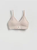 Biustonosze - Reserved - Miękki biustonosz - beżowy - miniaturka - grafika 1