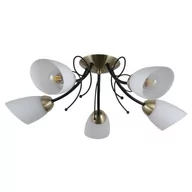Oprawy, klosze i abażury - Italux Lampa wisząca CRISTINA czarny mat śr 58 cm 5x40W E27 - miniaturka - grafika 1