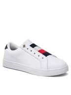 Slip on damskie - Tommy Hilfiger Sneakersy Essential Slip On Sneaker FW0FW06904 Biały - miniaturka - grafika 1