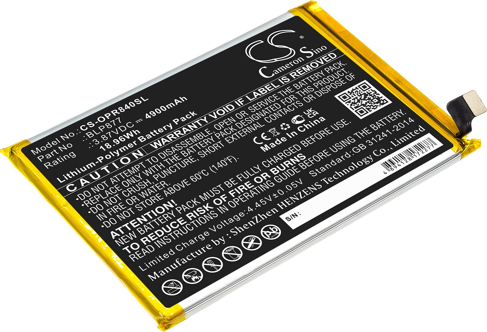 TECHTEK Baterie kompatybilny z [OPPO] Realme 8i zastępuje BLP877