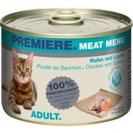 Mokra karma dla kotów - PREMIERE Meat Menu Adult Kurczak z łososiem 6x200 g - miniaturka - grafika 1
