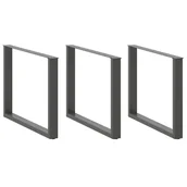 Zawiasy, okucia i inne akcesoria - Nogi do stołu jadalnego w kształcie litery U 3 szt. Antracyt 100x(72-73) cm Stal vidaXL - miniaturka - grafika 1