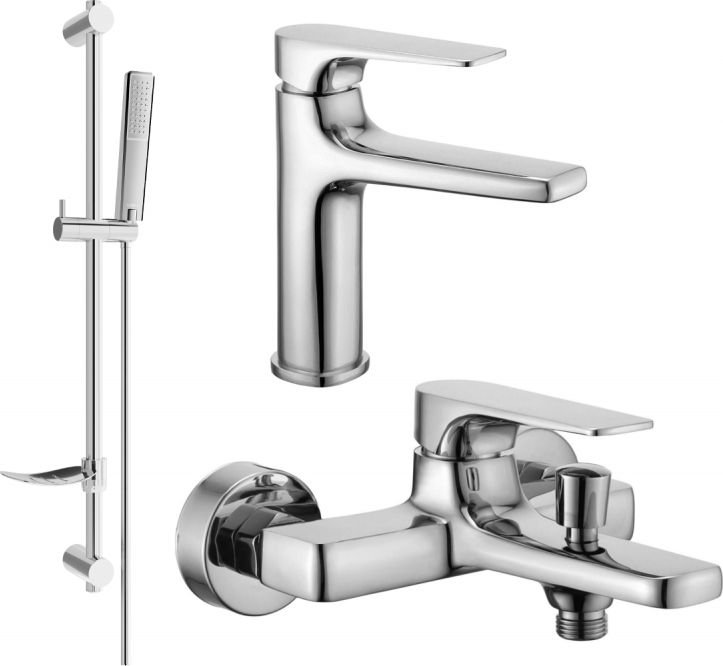 Mexen Lynx DF72 zestaw wannowy, chrom - 745903DF72-00