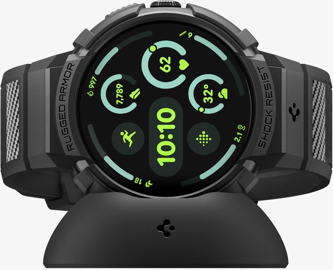 Spigen Rugged Armor, matte black - Google Pixel Watch 4 41mm