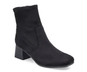 Botki damskie - Botki damskie jesienne Rieker 70971-00 na obcasie ocieplane czarne-38 - miniaturka - grafika 1