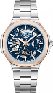 Zegarek Zegarek męski KENNETH COLE KCWGY0046201 granatowy klasyczny skeleton - Zegarki męskie - miniaturka - grafika 1