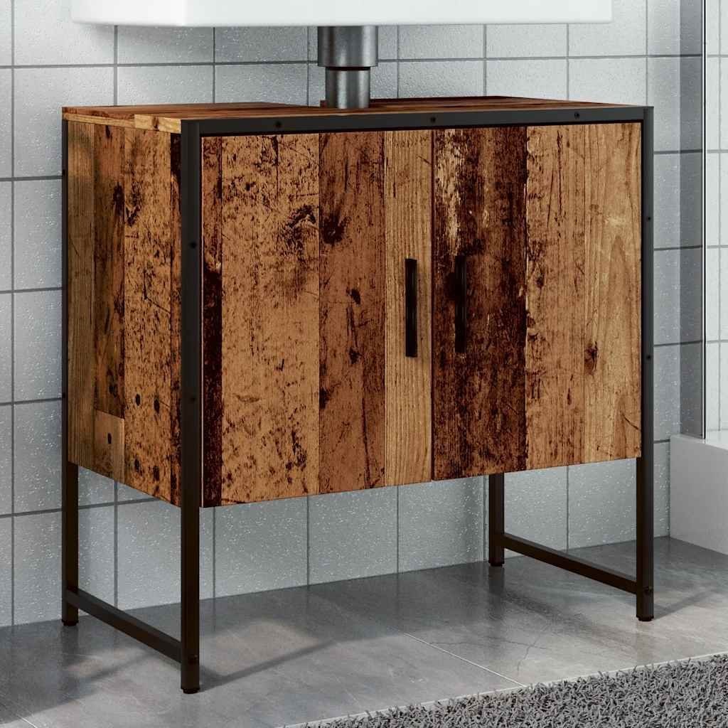 vidaXL vidaXL Szafka pod umywalkę, stare drewno, 60x33x60 cm