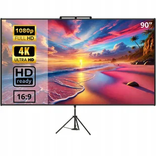 EKRAN PROJEKCYJNY AEON VOR 4K FULL HD 16:9 STATYW PROJEKTOR 90 CALI UHD - Ekrany projekcyjne - miniaturka - grafika 1