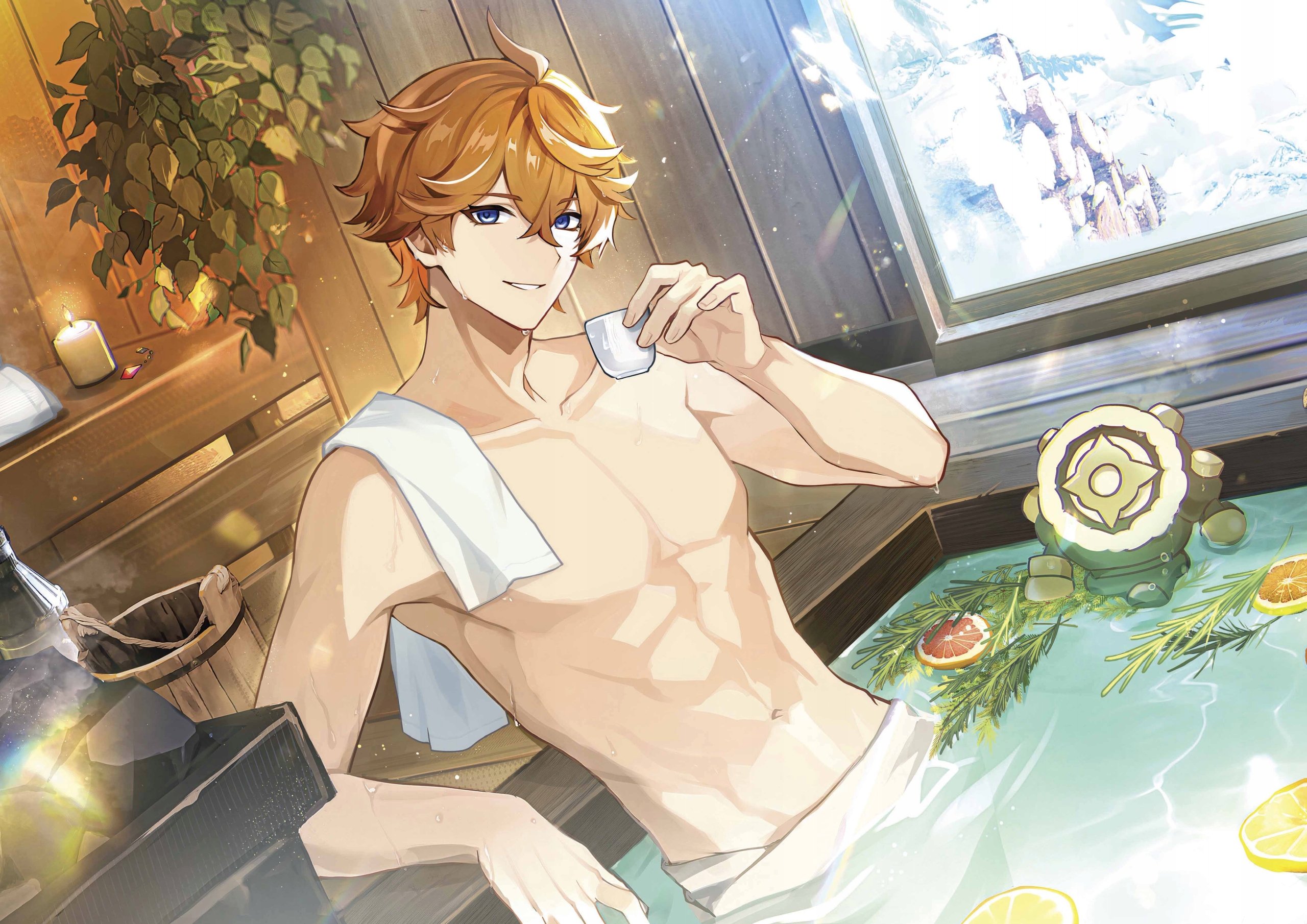 Plakat A3 Genshin Impact Anime Gra Childe Tartaglia