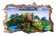 Naklejki na ścianę - Naklejki na ścianę MINECRAFT Gra Dziura 70x46 cm - miniaturka - grafika 1