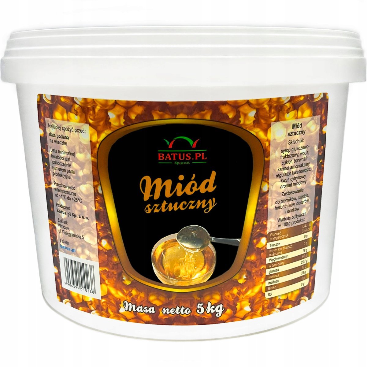 Miód Sztuczny Płynny Premium 5 Kg