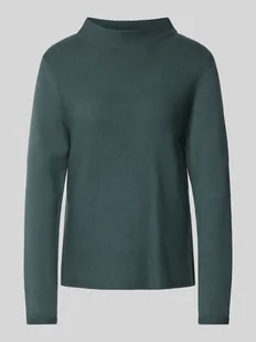 Sweter o kroju slim fit z dzianiny z wysokiej jakości bawełny z drobnym ściegiem lewym - Swetry damskie - miniaturka - grafika 1
