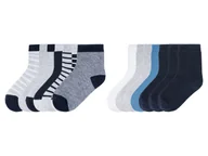 Skarpetki dla dzieci - lupilu® Skarpetki niemowlęce z biobawełną, 7 par (Paski/ granatowy/szary, 23-26) - miniaturka - grafika 1