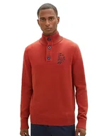 Swetry męskie - TOM TAILOR sweter męski, 14302 - Velvet Red, M - miniaturka - grafika 1