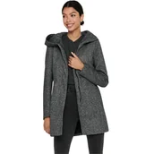 Płaszcze damskie - Płaszcz damska Only Sedona z kapturem przejściowy szary melanż-XS - miniaturka - grafika 1