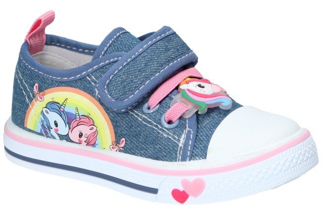 AMERICAN CLUB TEN133 TENISÓWKI TRAMPKI DZIECIĘCE RZEP WKŁADKA SKÓRZANA BLUE 22