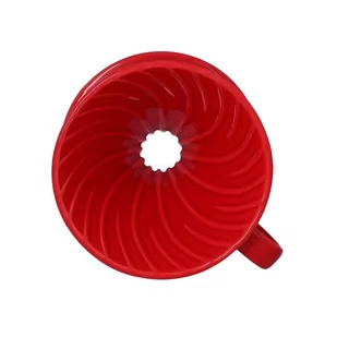 TIAMO Ceramiczny drip Tiamo z uchem V01 Czerwony 4715660755370R - Zaparzacze i kawiarki - miniaturka - grafika 2