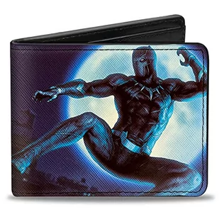 Klamra w dół unisex Marvel Avengers portfel czarna pantera akcja pozycja / księżyc niebieski dwukrotnie składany, wielobarwny, Jeden rozmiar - Portfele - miniaturka - grafika 1