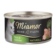 Mokra karma dla kotów - Miamor Feine Filets Naturelle w sosie własnym Tuńczyk z warzywami 24x80 g - miniaturka - grafika 1