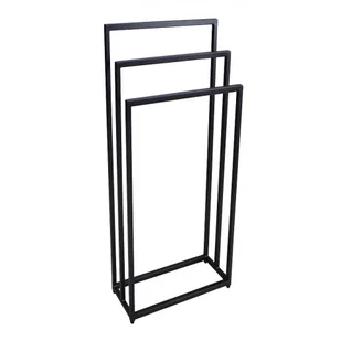 Czarny stojący wieszak na ręczniki 45 cm C5-W78 - Wieszaki łazienkowe Czarny stojący wieszak na ręczniki 45 cm C5-W78 - Wieszaki łazienkowe - miniaturka - grafika 1