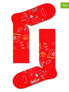 Happy Socks Skarpety (2 pary) "Ho Ho Ho" w kolorze czerwonym - Skarpetki męskie - miniaturka - grafika 1