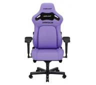 Fotele gamingowe - Anda Seat Kaiser 4 L Gamingowy do 120kg Skóra Eco Fioletowy - miniaturka - grafika 1