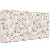 Podkładki na biurko - Mata ochronna na biurko Malowane kwiaty 100x50 cm - miniaturka - grafika 1