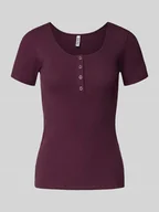 Koszulki i topy damskie - T-shirt o kroju slim fit z mieszanki bawełny model ‘KITTE’ - miniaturka - grafika 1